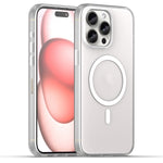 Capa de Telefone MagSafe em TPU Translúcido Fosco + PC com Cobertura Total, Para iPhone 16 Pro, Para iPhone 16 Plus, Para iPhone 16, Para iPhone 15 Pro Max, Para iPhone 15 Pro