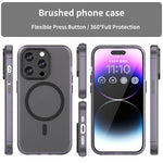 Capa de Telefone MagSafe em TPU Translúcido Fosco + PC com Cobertura Total, Para iPhone 14 Pro Max, Para iPhone SE 2022 / 2020 / 8, Para iPhone 13 Pro Max, Para iPhone 13 Pro, Para iPhone 13