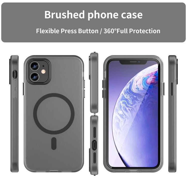 Capa de Telefone MagSafe em TPU Translúcido Fosco + PC com Cobertura Total, Para iPhone 12, Para iPhone 12 Pro Max, Para iPhone 12 Pro, Para iPhone 11 Pro Max, Para iPhone 11