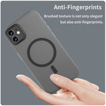 Capa de Telefone MagSafe em TPU Translúcido Fosco + PC com Cobertura Total, Para iPhone 12, Para iPhone 12 Pro Max, Para iPhone 12 Pro, Para iPhone 11 Pro Max, Para iPhone 11