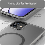 Capa de Telefone MagSafe em TPU Translúcido Fosco + PC com Cobertura Total, Para iPhone 12, Para iPhone 12 Pro Max, Para iPhone 12 Pro, Para iPhone 11 Pro Max, Para iPhone 11