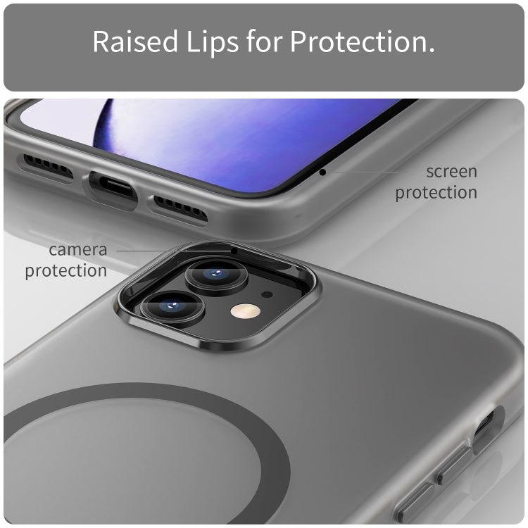 Capa de Telefone MagSafe em TPU Translúcido Fosco + PC com Cobertura Total, Para iPhone 12, Para iPhone 12 Pro Max, Para iPhone 12 Pro, Para iPhone 11 Pro Max, Para iPhone 11