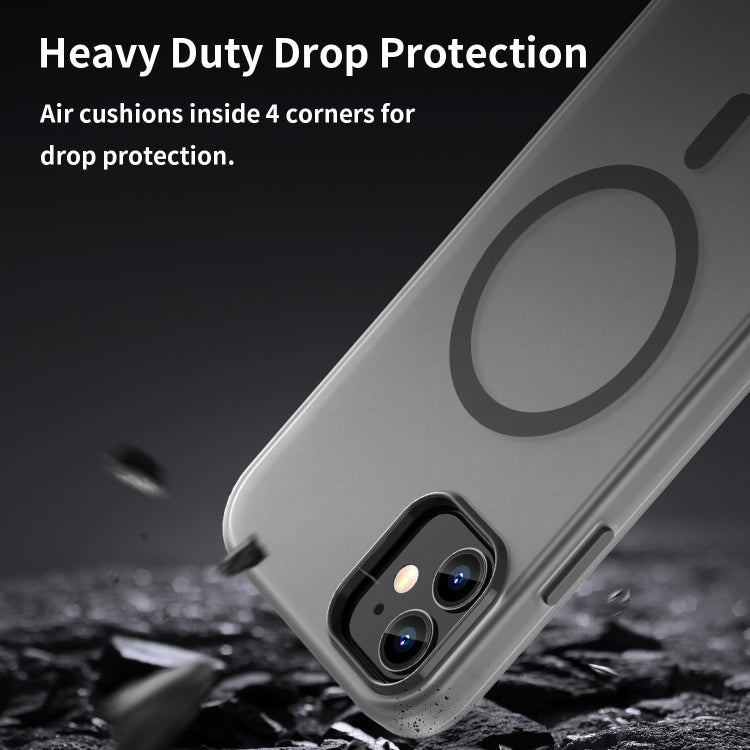Capa de Telefone MagSafe em TPU Translúcido Fosco + PC com Cobertura Total, Para iPhone 12, Para iPhone 12 Pro Max, Para iPhone 12 Pro, Para iPhone 11 Pro Max, Para iPhone 11