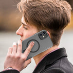 Capa de Telefone MagSafe em TPU Translúcido Fosco + PC com Cobertura Total, Para iPhone 12, Para iPhone 12 Pro Max, Para iPhone 12 Pro, Para iPhone 11 Pro Max, Para iPhone 11