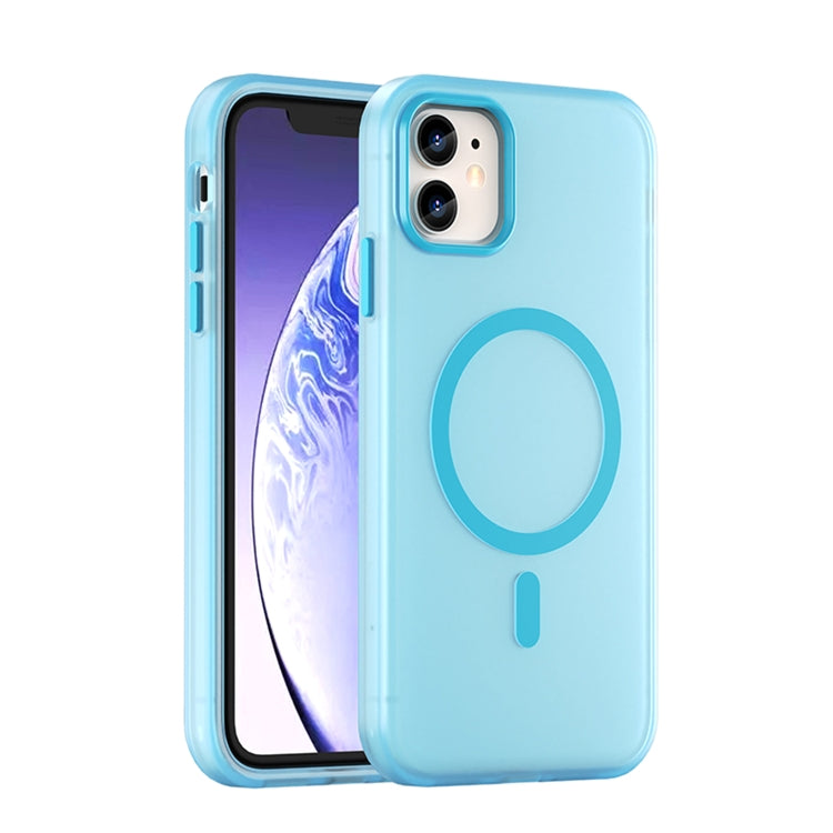 Capa de Telefone MagSafe em TPU Translúcido Fosco + PC com Cobertura Total, Para iPhone 12, Para iPhone 12 Pro Max, Para iPhone 12 Pro, Para iPhone 11 Pro Max, Para iPhone 11