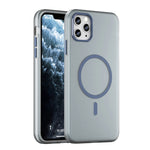 Capa de Telefone MagSafe em TPU Translúcido Fosco + PC com Cobertura Total, Para iPhone 12, Para iPhone 12 Pro Max, Para iPhone 12 Pro, Para iPhone 11 Pro Max, Para iPhone 11