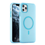 Capa de Telefone MagSafe em TPU Translúcido Fosco + PC com Cobertura Total, Para iPhone 12, Para iPhone 12 Pro Max, Para iPhone 12 Pro, Para iPhone 11 Pro Max, Para iPhone 11