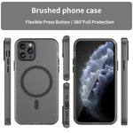 Capa de telemóvel MagSafe fosca translúcida TPU + PC de cobertura total, para iPhone 11 Pro