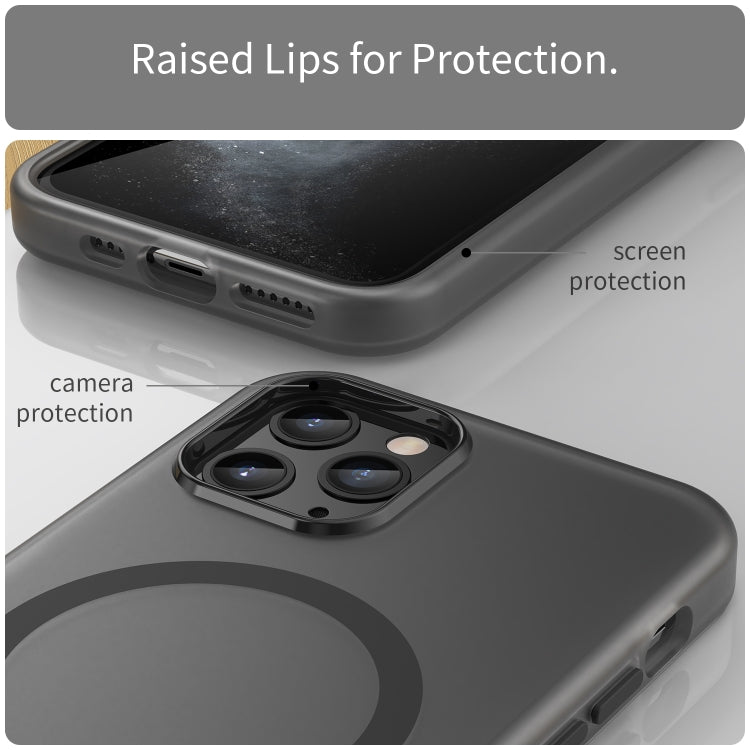Capa de telemóvel MagSafe fosca translúcida TPU + PC de cobertura total, para iPhone 11 Pro