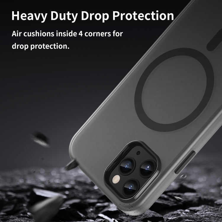 Capa de telemóvel MagSafe fosca translúcida TPU + PC de cobertura total, para iPhone 11 Pro
