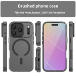 Capa de Telefone MagSafe em TPU Translúcido Fosco + PC com Cobertura Total, Para iPhone 16 Pro, Para iPhone 16 Plus, Para iPhone 16, Para iPhone 15 Pro Max, Para iPhone 15 Pro
