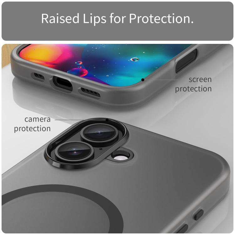 Capa de Telefone MagSafe em TPU Translúcido Fosco + PC com Cobertura Total, Para iPhone 17e / 16e, Para iPhone 17 Pro Max, Para iPhone 17 Pro, Para iPhone 17, Para iPhone Air, Para iPhone 16 Pro Max