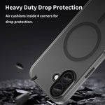 Capa de Telefone MagSafe em TPU Translúcido Fosco + PC com Cobertura Total, Para iPhone 17e / 16e, Para iPhone 17 Pro Max, Para iPhone 17 Pro, Para iPhone 17, Para iPhone Air, Para iPhone 16 Pro Max