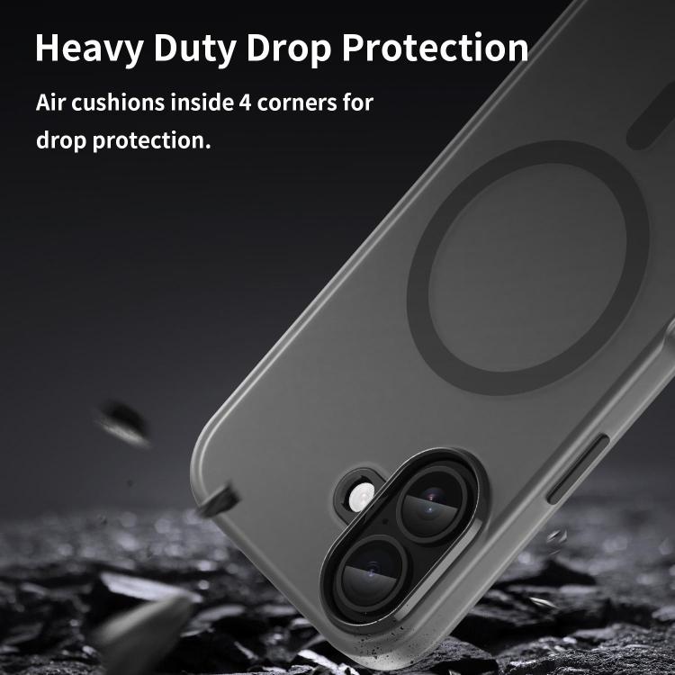 Capa de Telefone MagSafe em TPU Translúcido Fosco + PC com Cobertura Total, Para iPhone 17e / 16e, Para iPhone 17 Pro Max, Para iPhone 17 Pro, Para iPhone 17, Para iPhone Air, Para iPhone 16 Pro Max