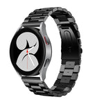 Pulseira de Relógio em Aço Inoxidável com Três Contas e Cabeça Chata, Para Samsung Galaxy Watch6 / 6 Classic