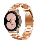 Pulseira de Relógio em Aço Inoxidável com Três Contas e Cabeça Chata, Para Samsung Galaxy Watch6 / 6 Classic