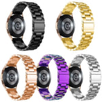 Pulseira de Relógio em Aço Inoxidável com Três Contas e Cabeça Chata, Para Samsung Galaxy Watch6 / 6 Classic