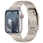 Tortoise Buckle Titanium Steel Watch Band, For Apple Watch SE 2023 44mm, For Apple Watch SE 2023 40mm, For Apple Watch Ultra 2 49mm, For Apple Watch Series 9 45mm, For Apple Watch Series 9 41mm, For Apple Watch Ultra 49mm, For Apple Watch Series 8 41mm...