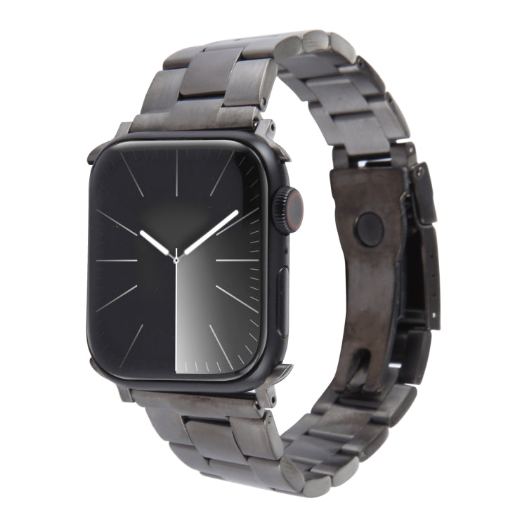 Correia de relógio em aço inoxidável com três contas, para Apple Watch Series 7 41mm, para Apple Watch Series 7 45mm, para Apple Watch SE 40mm, para Apple Watch SE 44mm, para Apple Watch Series 6 40mm