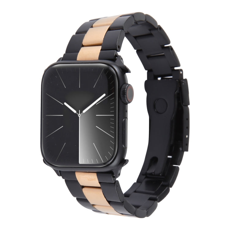 Correia de relógio em aço inoxidável com três contas, para Apple Watch Series 3 38mm, para Apple Watch Series 3 42mm, para Apple Watch Series 2 42mm, para Apple Watch Series 2 38mm, para Apple Watch 42mm