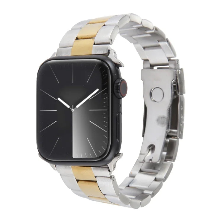 Correia de Relógio em Aço Inoxidável com Três Contas, Para Apple Watch 38mm
