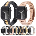 Correia de Relógio em Aço Inoxidável com Três Contas, Para Apple Watch 38mm