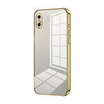 Capa de telemóvel transparente com orifícios finos e revestimento, para iPhone 11 Pro Max, para iPhone 11, para iPhone 11 Pro, para iPhone X / XS, para iPhone XR, para iPhone XS Max