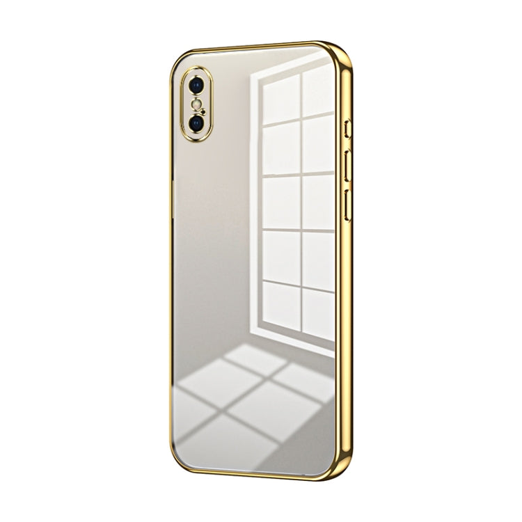 Capa de telemóvel transparente com orifícios finos e revestimento, para iPhone 11 Pro Max, para iPhone 11, para iPhone 11 Pro, para iPhone X / XS, para iPhone XR, para iPhone XS Max