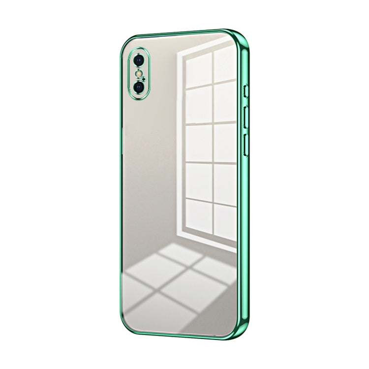 Capa de telemóvel transparente com orifícios finos e revestimento, para iPhone 11 Pro Max, para iPhone 11, para iPhone 11 Pro, para iPhone X / XS, para iPhone XR, para iPhone XS Max