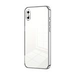 Capa de telemóvel transparente com orifícios finos e revestimento, para iPhone 11 Pro Max, para iPhone 11, para iPhone 11 Pro, para iPhone X / XS, para iPhone XR, para iPhone XS Max