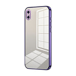 Capa de telemóvel transparente com orifícios finos e revestimento, para iPhone 11 Pro Max, para iPhone 11, para iPhone 11 Pro, para iPhone X / XS, para iPhone XR, para iPhone XS Max