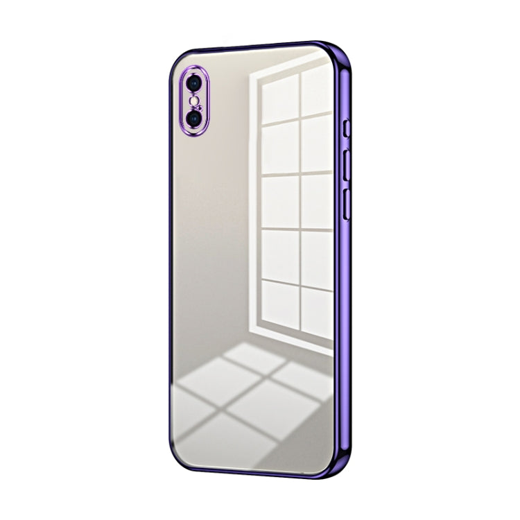 Capa de telemóvel transparente com orifícios finos e revestimento, para iPhone 11 Pro Max, para iPhone 11, para iPhone 11 Pro, para iPhone X / XS, para iPhone XR, para iPhone XS Max