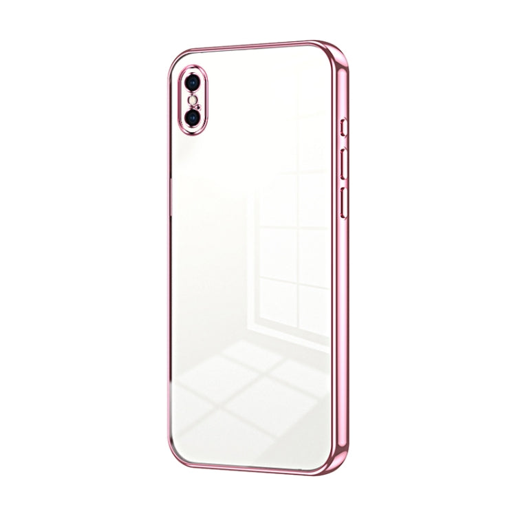 Capa de telemóvel transparente com orifícios finos e revestimento, para iPhone 11 Pro Max, para iPhone 11, para iPhone 11 Pro, para iPhone X / XS, para iPhone XR, para iPhone XS Max
