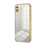 Capa de telemóvel transparente com orifícios finos e revestimento, para iPhone 11 Pro Max, para iPhone 11, para iPhone 11 Pro, para iPhone X / XS, para iPhone XR, para iPhone XS Max
