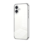 Transparent Plating Fine Hole Phone Case, For iPhone 16 Pro, For iPhone 16 Plus, For iPhone 16, For iPhone 15 Pro Max, For iPhone 15 Pro, For iPhone 15 Plus