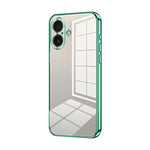 Capa de telemóvel transparente com orifícios finos e revestimento, para iPhone 17e / 16e, para iPhone 17 Pro Max, para iPhone 17 Pro, para iPhone 17, para iPhone Air, para iPhone 16 Pro Max