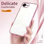 Capa de telemóvel transparente com orifícios finos e revestimento, para iPhone 17e / 16e, para iPhone 17 Pro Max, para iPhone 17 Pro, para iPhone 17, para iPhone Air, para iPhone 16 Pro Max