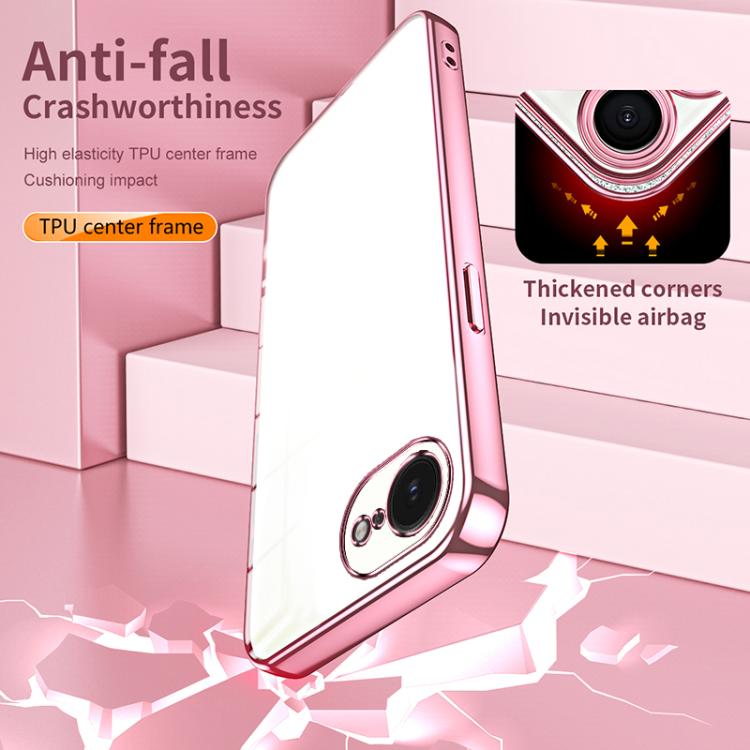 Capa de telemóvel transparente com orifícios finos e revestimento, para iPhone 17e / 16e, para iPhone 17 Pro Max, para iPhone 17 Pro, para iPhone 17, para iPhone Air, para iPhone 16 Pro Max