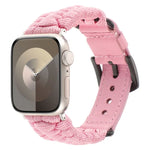 Correia de Relógio em Pele Genuína Paracord Simples, Para Apple Watch 42mm, Para Apple Watch 38mm