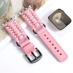 Correia de Relógio em Pele Genuína Paracord Simples, Para Apple Watch 42mm, Para Apple Watch 38mm