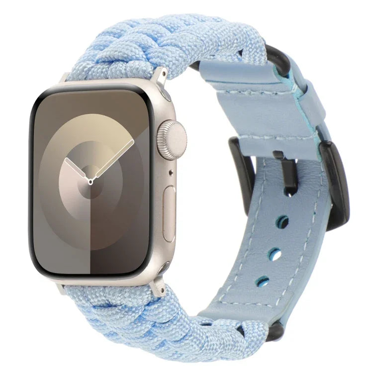 Correia de Relógio em Pele Genuína Paracord Simples, Para Apple Watch 42mm, Para Apple Watch 38mm