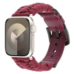 Correia de Relógio em Pele Genuína Paracord Simples, Para Apple Watch 42mm, Para Apple Watch 38mm