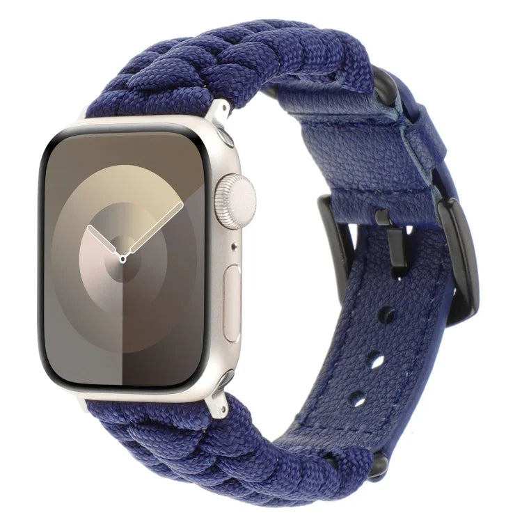 Correia de Relógio em Pele Genuína Paracord Simples, Para Apple Watch 42mm, Para Apple Watch 38mm