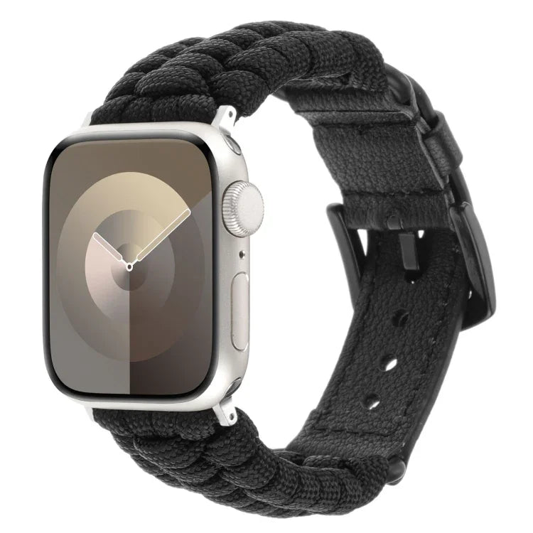 Correia de Relógio em Pele Genuína Paracord Simples, Para Apple Watch 42mm, Para Apple Watch 38mm