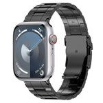Safety Buckle Trapezoid Titanium Steel Watch Band, For Apple Watch SE 2023 44mm, For Apple Watch SE 2023 40mm, For Apple Watch Ultra 2 49mm, For Apple Watch Series 9 45mm, For Apple Watch Series 9 41mm, For Apple Watch Ultra 49mm                       ...