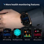 2.01 inch Silicone Strap Bluetooth Call Smart Watch Support Heart Rate Monitoring / Non-invasive Blood Sugar, Silicone Strap Black, Silicone Strap Light Yellow