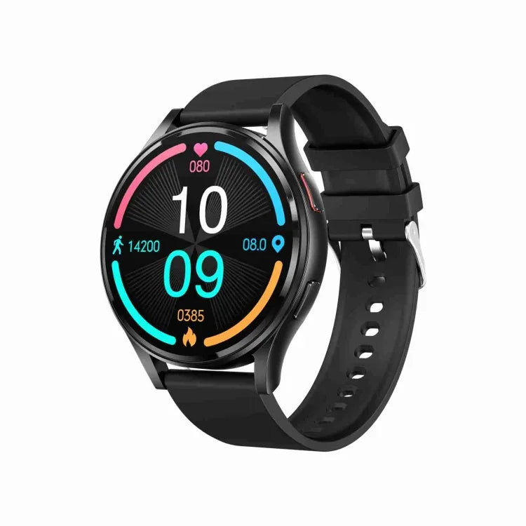 Smartwatch com Ecrã de 1,43 polegadas, Pulseira de Silicone, Chamada Bluetooth, Suporte a ECG / Açúcar no Sangue Não Invasivo, Pulseira de Silicone Preta, Pulseira de Silicone Amarelo Claro