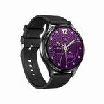 Smartwatch com Ecrã de 1,43 polegadas, Pulseira de Silicone, Chamada Bluetooth, Suporte a ECG / Açúcar no Sangue Não Invasivo, Pulseira de Silicone Preta, Pulseira de Silicone Amarelo Claro