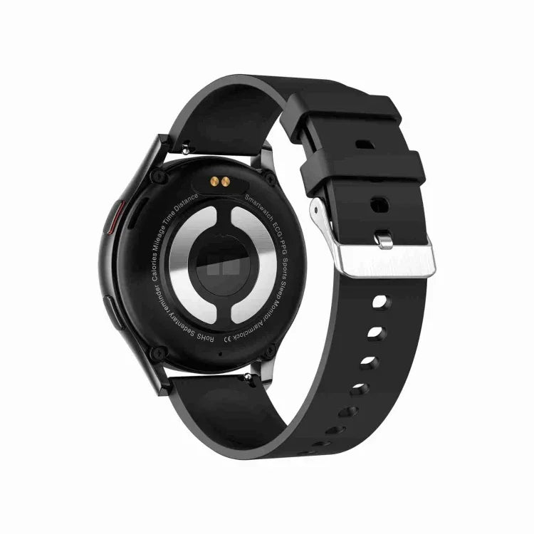 Smartwatch com Ecrã de 1,43 polegadas, Pulseira de Silicone, Chamada Bluetooth, Suporte a ECG / Açúcar no Sangue Não Invasivo, Pulseira de Silicone Preta, Pulseira de Silicone Amarelo Claro