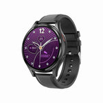 Smartwatch com Ecrã de 1,43 polegadas, Pulseira de Couro, Chamada Bluetooth, Suporte a ECG / Açúcar no Sangue Não Invasivo, Pulseira de Couro Preta, Pulseira de Couro Castanha